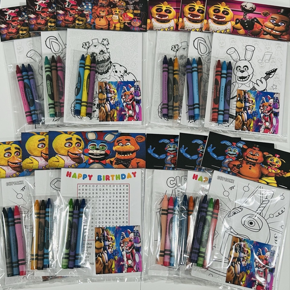 FNAF Coloring Party Favors